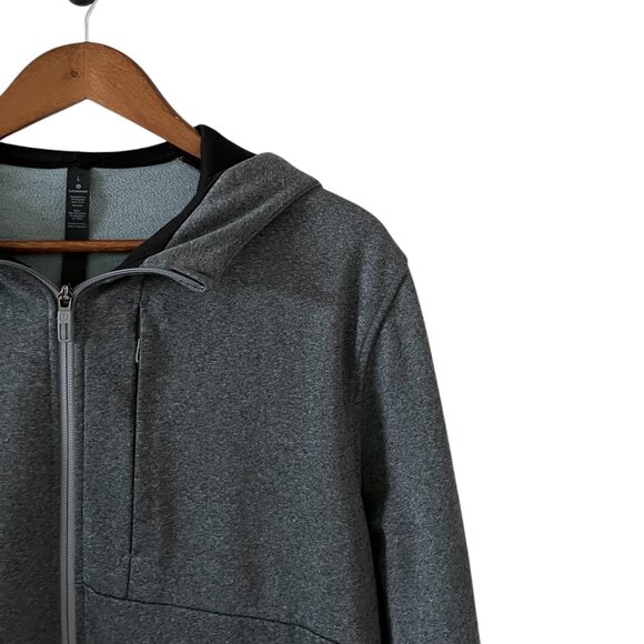 Lululemon Men's City Sweat Zip Hoodie Thermo In Heathered Light Cast Size L - Picture 4 of 16